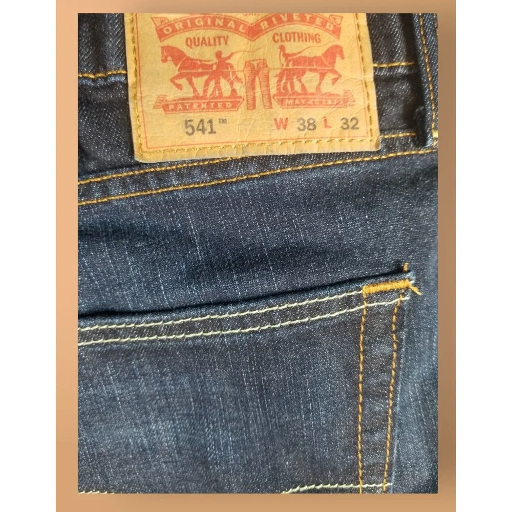 Levi's Men's 541 Loose Straight Fit Blue Jeans Size 38x31